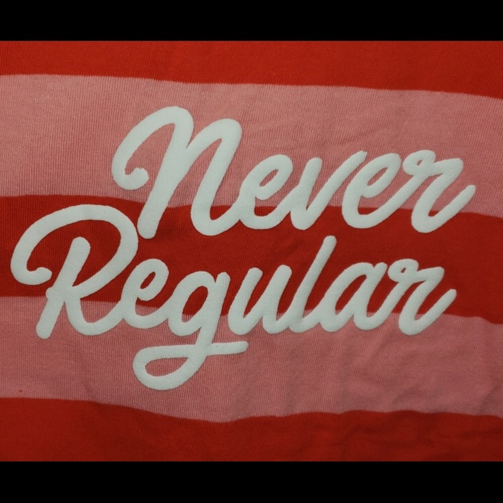 Flirtitude “Never Regular” Striped T- Shirt